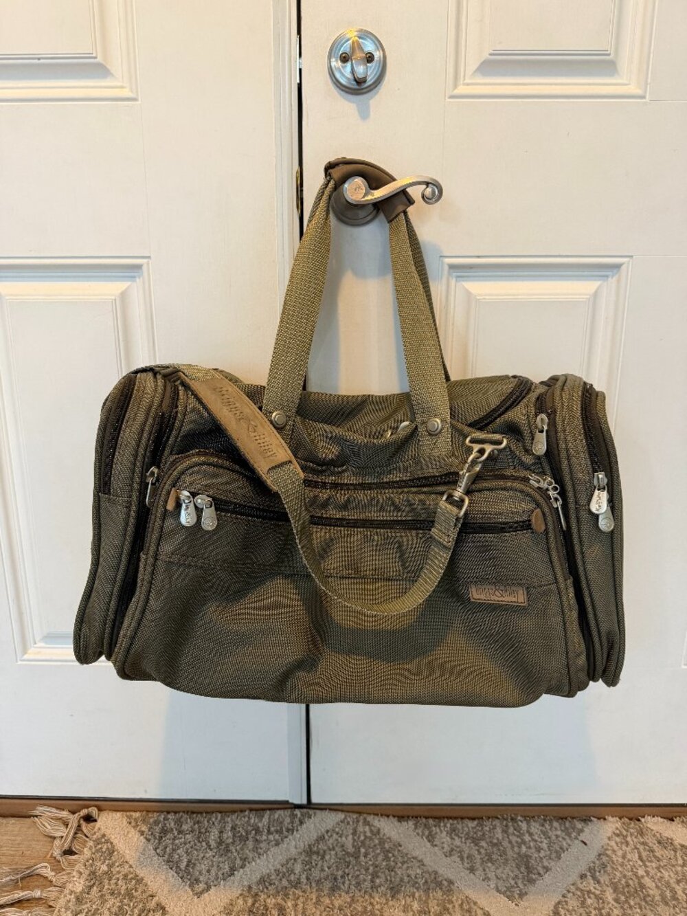 Briggs & Riley Olive Green Travel Duffle Weekender Bag